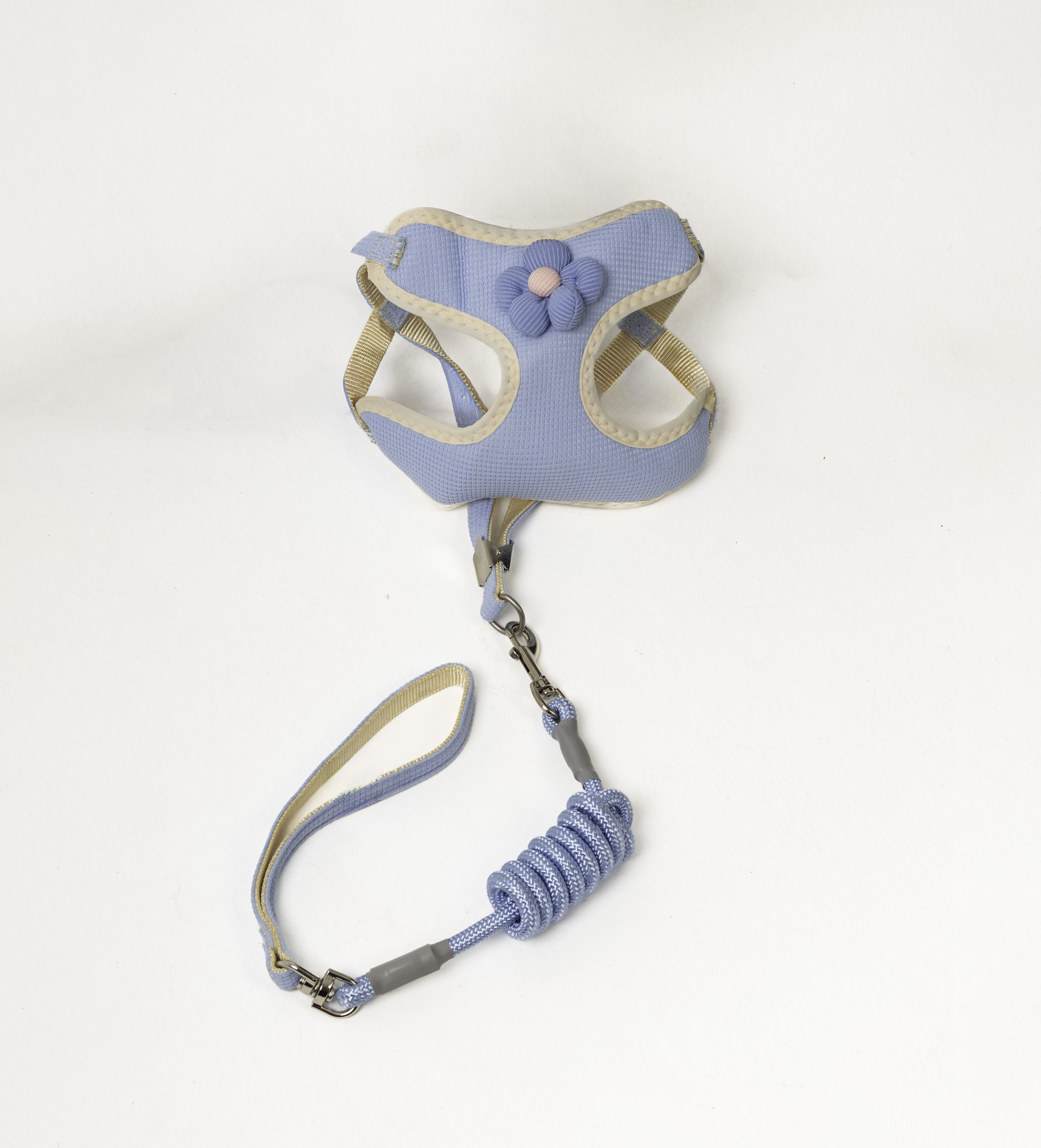 CUTE harness & leash WITH FLOWER