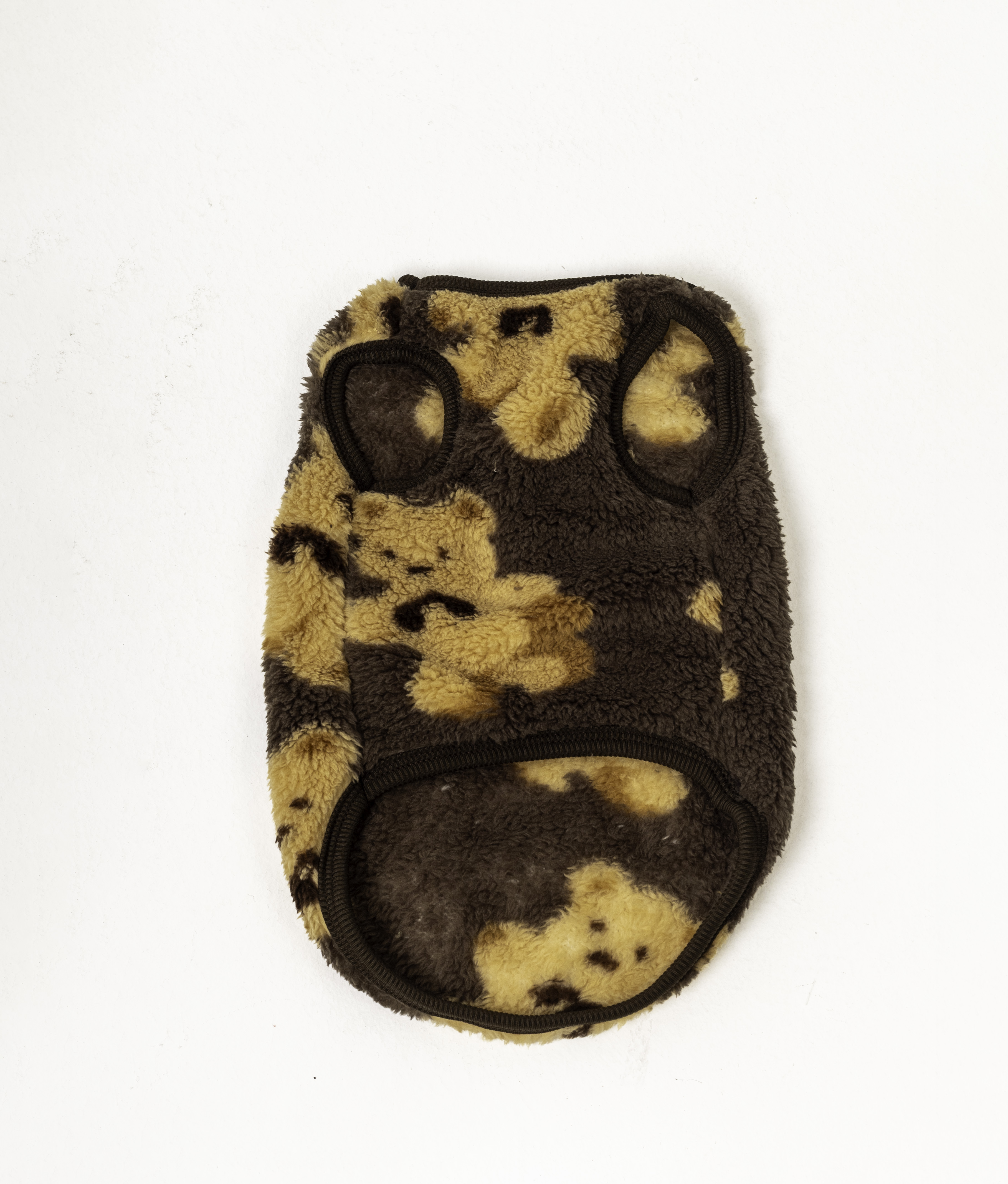 Teddy Bear Print Fleece Harness and Leash Set 2